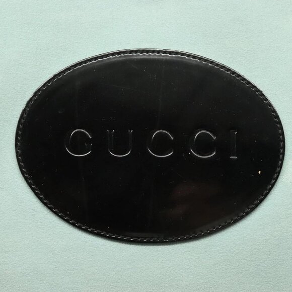 GUCCI Hand Bag Suede Light Blue Black 002 8000 Auth - Picture 11 of 15